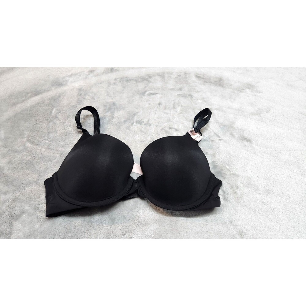 Victoria's Secret 32C Black Perfect‎ Shape Push Up Smooth Bra NWT